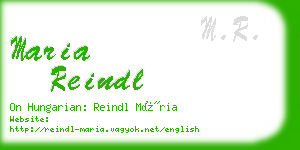 maria reindl business card